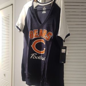 Chicago Bears V neck short sleeve tshirt